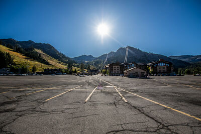 Stelle, an der die Blyth Arena in Squaw Valley stand